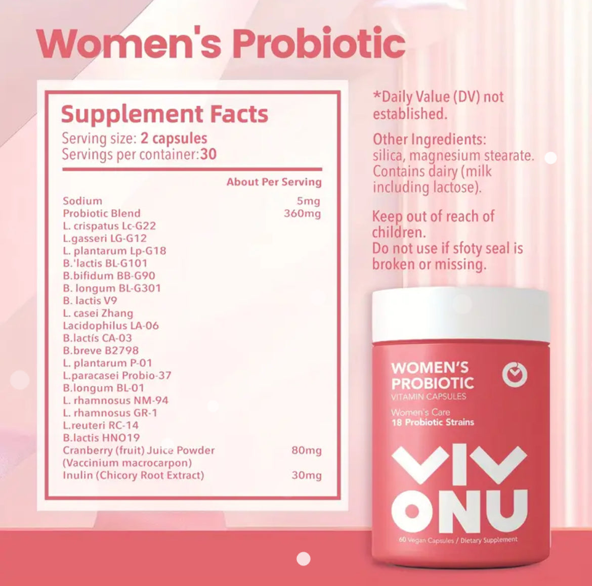 Women’s Probiotics (18 Probiotic Strains)