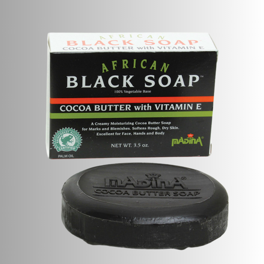 African Black Soap With Cocoa Butter Bar