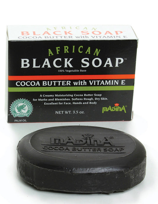 African Black Soap With Cocoa Butter Bar