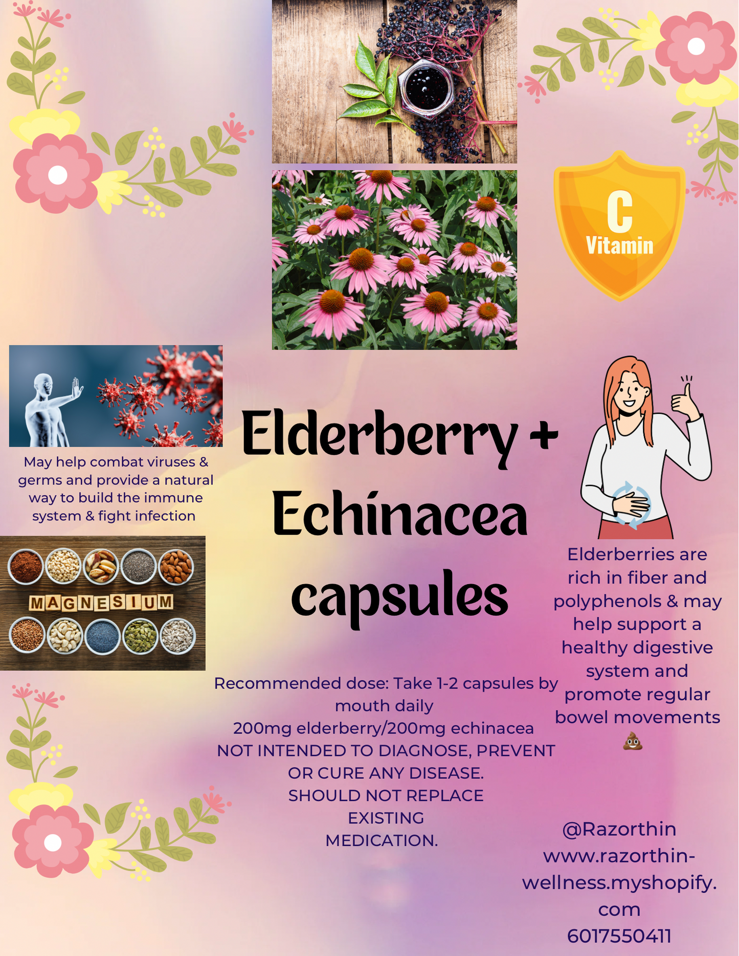 Elderberry & Echinacea Capsules